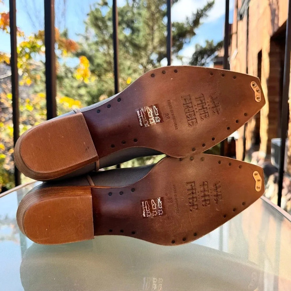 New Free People We The Free Wesley Ankle Boot Shoes Leather Heeled Sky Blue 8 - Picture 11 of 14